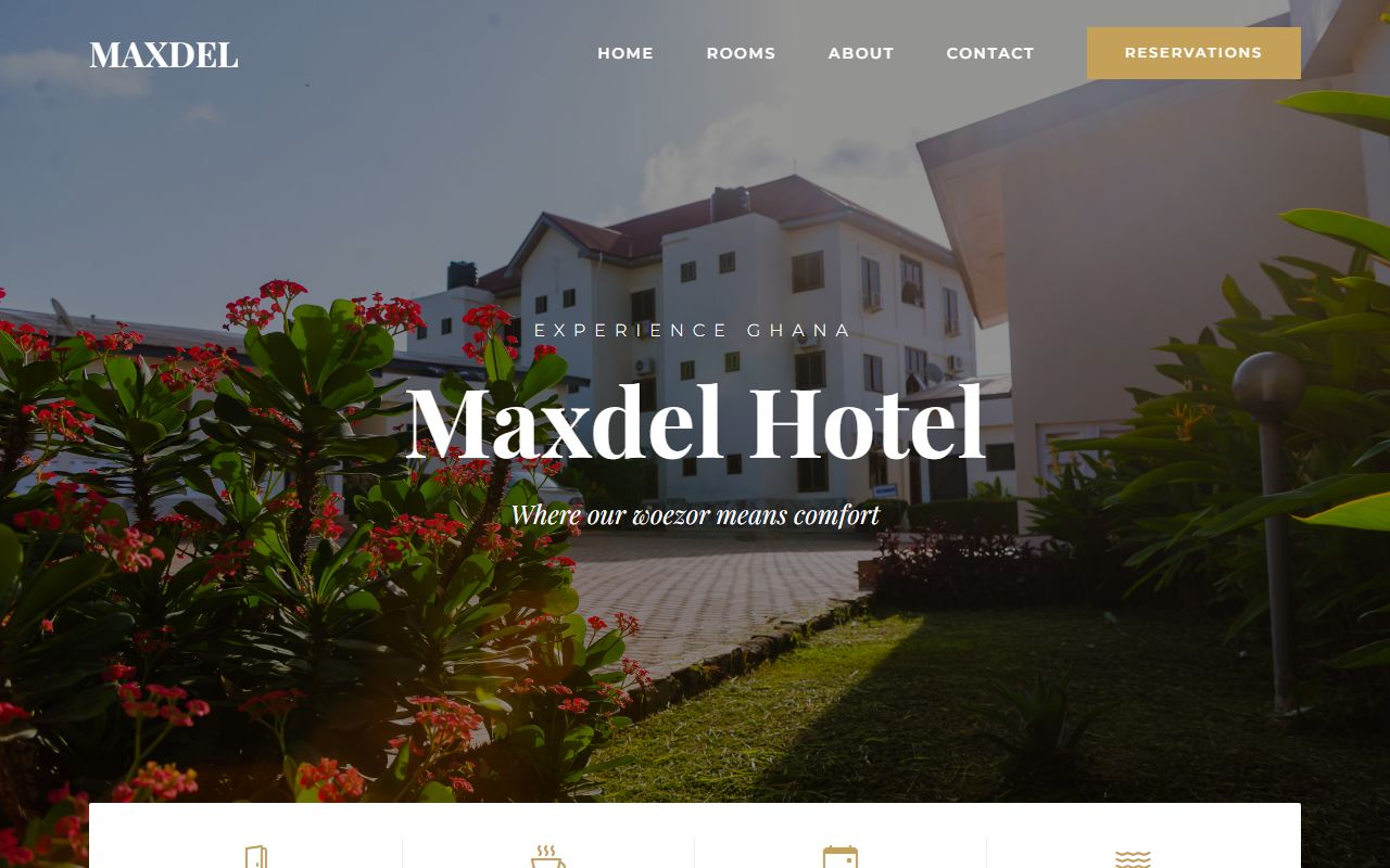Maxdel Hotel Website Screenshot